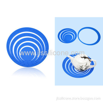 Round Heat Insulation Silicone Cup Mat In Various Colors 